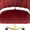 Velvet Home Office Desk Chair, Modern Cute Computer Chair With Swivel Wheels, Height Adjustable - Wine Red - Image 20