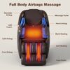 Deluxe - Massage Chair, Full Body Zero Gravity Recliner With Ai Voice Control, Sl Track, Bluetooth, Foot Rollers, Airbags, Heating - Black - Image 6
