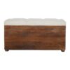 Linen Storage Trunk - Chestnut / White Linen - Image 9