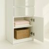 Elise - Modular Wood Closet System With Mirror For Custom Storage Solutions - White - Image 15