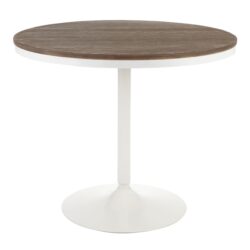 Dakota - Industrial Dining Table - White / Brown