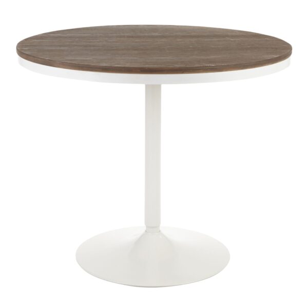 Dakota - Industrial Dining Table - White / Brown