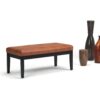 Lacey - Tufted Ottoman Bench - Distressed Saddle Brown - Image 8