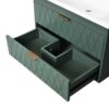 Wall Mounted Bathroom Vanity With Resin Sink, Floating Bathroom Storage Cabinet With 2 Drawers, Bathroom Cabinet - Green - Image 14