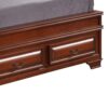 Queen Storage Bed Elegant Transitional - Oak - Image 4