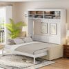 Queen Size Murphy Wall Bed With Sofa - White - Image 17