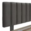 Queen Size Upholstered Hydrualic Platform Floating Bed With LED Light And USB Port - Gray - Image 16