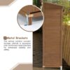 Outdoor Storage Shed With Lockable Door, Wooden Tool Storage Shed With Detachable Shelves & Pitch Roof - Yellow Brown - Image 8