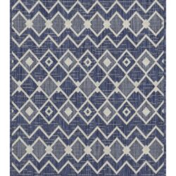 Sunshine - 2'7" X 7'3" Indoor, Outdoor, Polypropylene Area Rug - Blue