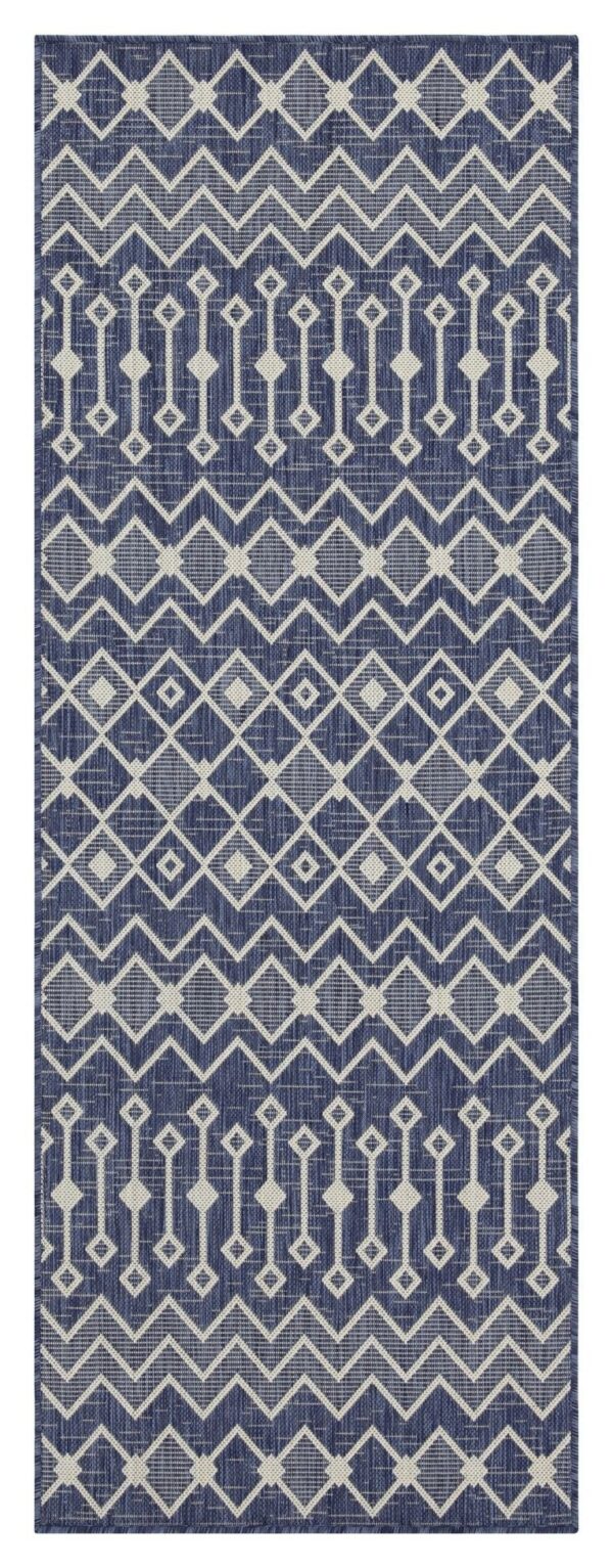 Sunshine - 2'7" X 7'3" Indoor, Outdoor, Polypropylene Area Rug - Blue