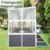 Greenhouse, Wooden Lean To Greenhouses For Outdoors, Heavy Duty Walk In Green House For Outside Winter, Large Hot House For Sunroom Storage Shed, Garden, Backyard - White / Gray - Image 4