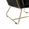 Keira - Velvet Accent Chair With Metal Base - Black - Image 4