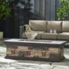 Contemporary Rectangle Fire Pit 50, 000 Btu Magnesium Oxide - Stone Gray - Image 6