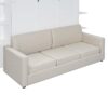 Queen Size Murphy Wall Bed With Sofa, Space Saving - White - Image 8