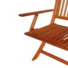 Foldable Patio Dining Set With 4 Folding Chairs For Indoor And Outdoor Use - Teak - Image 7