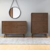 Caroline - Mid-Century Modern Solid Wood Dresser - Brown - Image 5