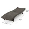 Salem - Wicker Chaise Lounge Chair With Faux Rattan - Mocha - Image 3