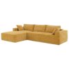 2 Pices Free Combination Minimalist Style Modular Sectional, Wrinkle Resistant Couch Set L Shaped Compressed Sofa For Living Room - Yellow - Image 5