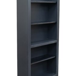 Essex - High 5 Shelf Bookcase - Black, Whiskey