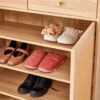 Multi Functional Modern Minimalist Shoe Cabinet Seamlessly Fits Into Nordic, Japanese, And Industrial Style Interiors - Natural Wood - Image 17