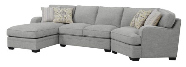 Berza - Left Side Facing Chaise Sectional - Gray
