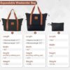 Hardshell Luggage Sets 6 Piece Suitcase Set, Expandable Lightweight Suitcases With Wheels, Tsa Lock - Black Brown - Image 5