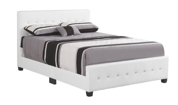 Full Bed Transitional Elegance - Crisp White