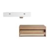 Modern Wall Mounted Bathroom Vanity With Resin Sink And Soft Close Drawer In Imitative - Imitative Oak - Image 16