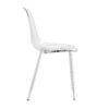 Stylish Ergonomic Dining Chair With Metal Legs And Transparent Seat Cushion (Set of 3) - Silver / Transparent - Image 13