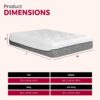 Ultra Plush 13" Gel Memory Foam Mattress For King Size Bed With Double Layered Jacquard Cover - Gray / White - Image 3
