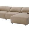 Veata - Suede Sectional Sofa With Right Hand Facing Chaise - Light Brown - Image 9