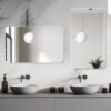 Bathroom Vanity Mirror, Wall-Mounted Mirror For Bathroom Anti-Fog, Waterproof - Clear - Image 3