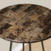 Home Bar Table With Bar Height, Small Round For Kitchen - Espresso - Image 2