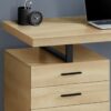 Computer Desk For Home Office, Laptop, Left, Right Set - Up, 3 Storage Drawers, Contemporary And Modern - Natural - Image 2