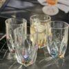 Rainbow Diamond Acrylic Glasses Drinking (Set of 4) Hi Ball 17Oz, Bpa Free Plastic Cocktail Glasses - Clear - Image 4