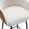 Modern Style Counter Height Bar Stools, With Comfortable Upholstery, Durable Metal Legs Ensure Stability - Brown - Image 12