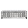Quotient - Upholstered Storage Ottoman With Tapered Block Feet - Gray / White - Image 4