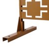 Outdoor & Indoor Freestanding Decorative Privacy Screen For Deck Balcony Patio, Metal Privacy Screen - Brown - Image 8