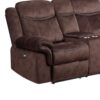 Jimny - Power Console Reclining Loveseat With Power Switch - Coffee - Image 3