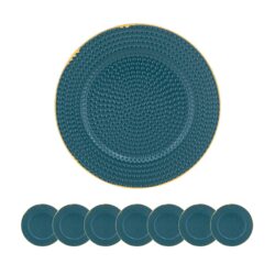 Polypropylene Charger Plate (Set of 8) - Blue