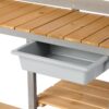 Outdoor Potting - Bench, Workstation Table With Cabinet For Backyard Garden Supplies - Gray / Brown - Image 17