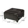 Contemporary Ottoman With Storage And Tray Tops - Brown - Image 3