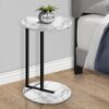 Accent Table, Side, Round, Contemporary And Modern - White / Black - Image 12