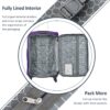 Softside Luggage Expandable 3 Piece Set Suitcase Upright Spinner Softshell Lightweight Luggage Travel Set - Purple - Image 5