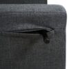 3 In 1 Foldable Linen Chaise Lounge With Adjustable Backrest Footrest & Detachable Pillow Convertible Chair Bed Accent Chair Small Space Sofa Bed For Living Room Bedroom And Office - Gray - Image 12