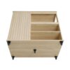 Kitchen Island Cart, Rolling Serving Utility Trolley Cart Modern Kitchen Island With Storage Drawer Wine Rack Lockable Casters, Kitchen Cart For Kitchen, Dining Room, Bar Living Room - Natural - Image 14