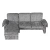 Convertible Futon Sofa Bed Futon Sofa Couch With An Adjustable Backrest, A Reversible Chaise Lounge And 2 Removable Armrest Pillows For Living Room - Gray - Image 11