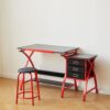 Drafting Table With Stool - Red - Image 8