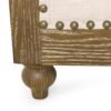 Comfy Large Sectional Sofa With Wooden Legs, Retro Style For Living Room - Beige - Image 12