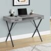 Computer Desk, Home Office, Laptop, Left, Right Set-Up, Storage Drawers, Work, Contemporary, Modern - Gray - Image 3
